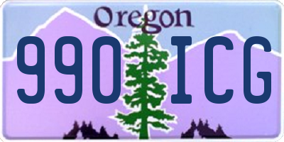 OR license plate 990ICG
