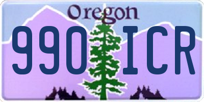 OR license plate 990ICR