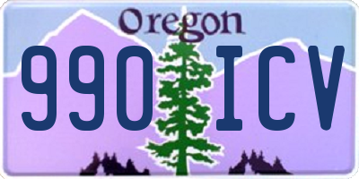 OR license plate 990ICV