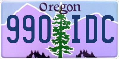 OR license plate 990IDC