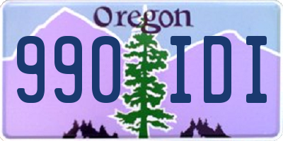 OR license plate 990IDI