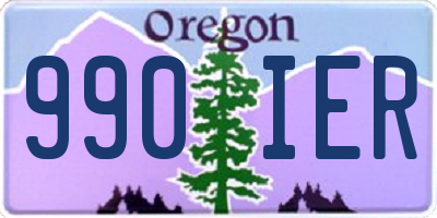 OR license plate 990IER