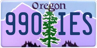 OR license plate 990IES