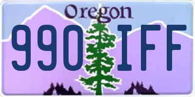 OR license plate 990IFF