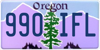 OR license plate 990IFL