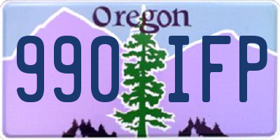 OR license plate 990IFP