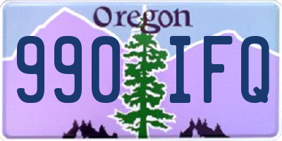 OR license plate 990IFQ
