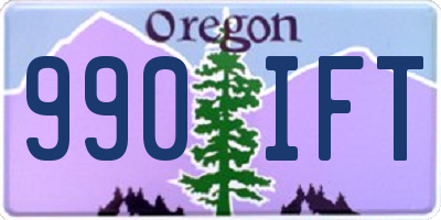 OR license plate 990IFT