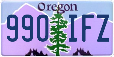 OR license plate 990IFZ