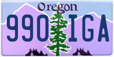 OR license plate 990IGA