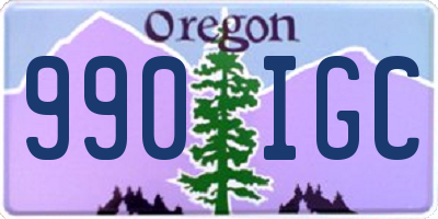 OR license plate 990IGC