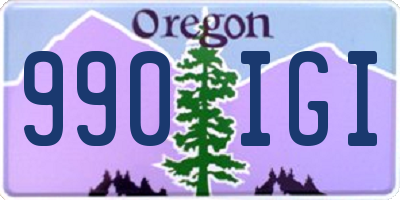 OR license plate 990IGI