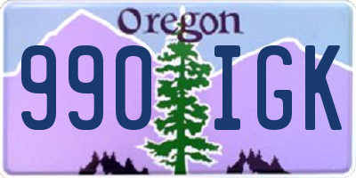 OR license plate 990IGK