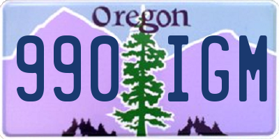 OR license plate 990IGM