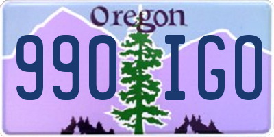 OR license plate 990IGO