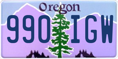 OR license plate 990IGW