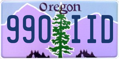 OR license plate 990IID