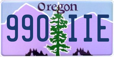 OR license plate 990IIE