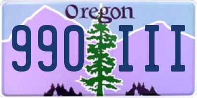 OR license plate 990III