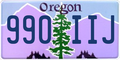 OR license plate 990IIJ