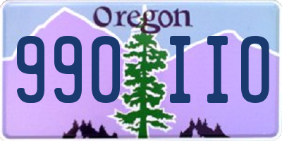 OR license plate 990IIO