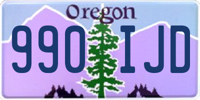 OR license plate 990IJD