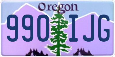 OR license plate 990IJG