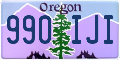 OR license plate 990IJI