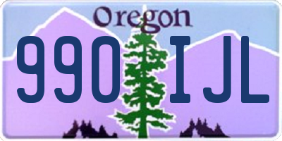 OR license plate 990IJL