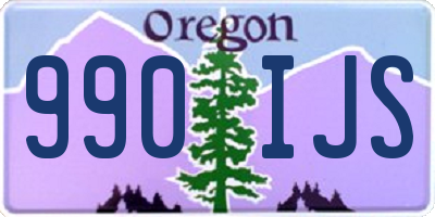 OR license plate 990IJS