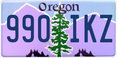 OR license plate 990IKZ