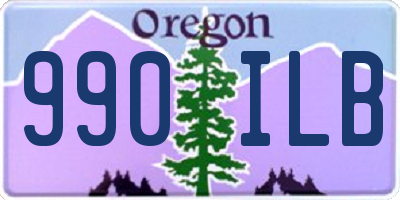 OR license plate 990ILB