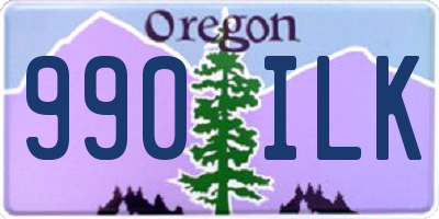 OR license plate 990ILK