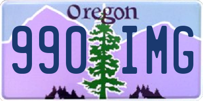 OR license plate 990IMG