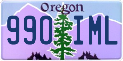 OR license plate 990IML