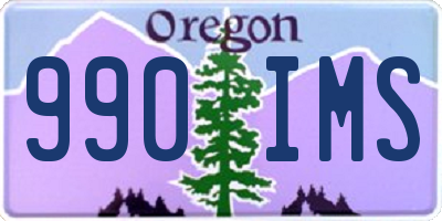 OR license plate 990IMS