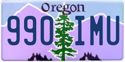 OR license plate 990IMU