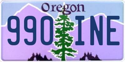 OR license plate 990INE