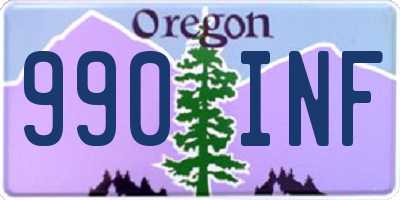 OR license plate 990INF