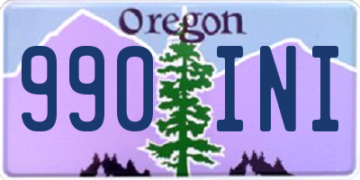 OR license plate 990INI