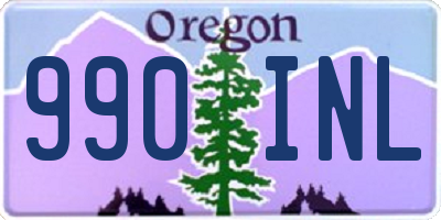 OR license plate 990INL