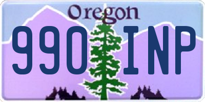 OR license plate 990INP