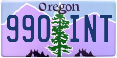 OR license plate 990INT