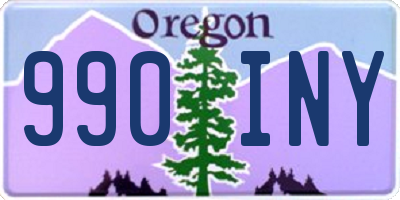 OR license plate 990INY