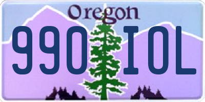 OR license plate 990IOL