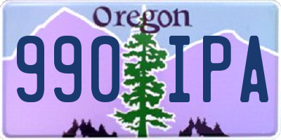 OR license plate 990IPA