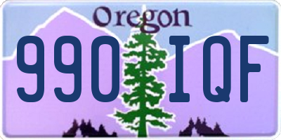 OR license plate 990IQF
