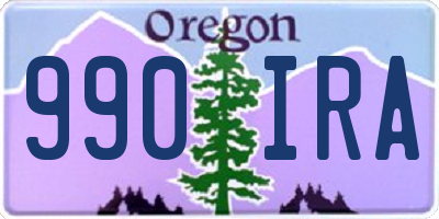 OR license plate 990IRA