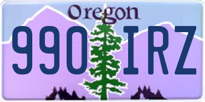 OR license plate 990IRZ