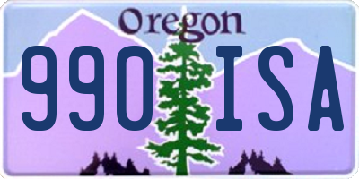 OR license plate 990ISA